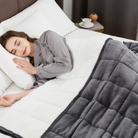 Weighted Blanket Heavy Gravity Blanket Cotton Fleece Throws Grey 3.5kg - 11.3Kg
