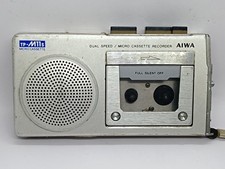 Aiwa TP M 11 S Micro cassette recorder No power For parts or repair