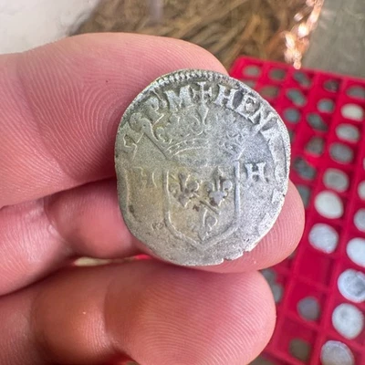 Monnaie royale Douzain Henri II de Montpensier 1594 Dombes Trévoux - Photo 1/2
