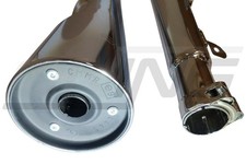 Motorrad Auspuffrohr Universal 38-51 Mm – Edelstahl, 370 Mm Lang, Für Suzuki GSF600 GS1000 & Andere