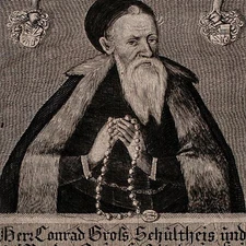 Georg Walch portrait Konrad Groß Councillor Nuremberg Schultheiß copperplate 17th Century