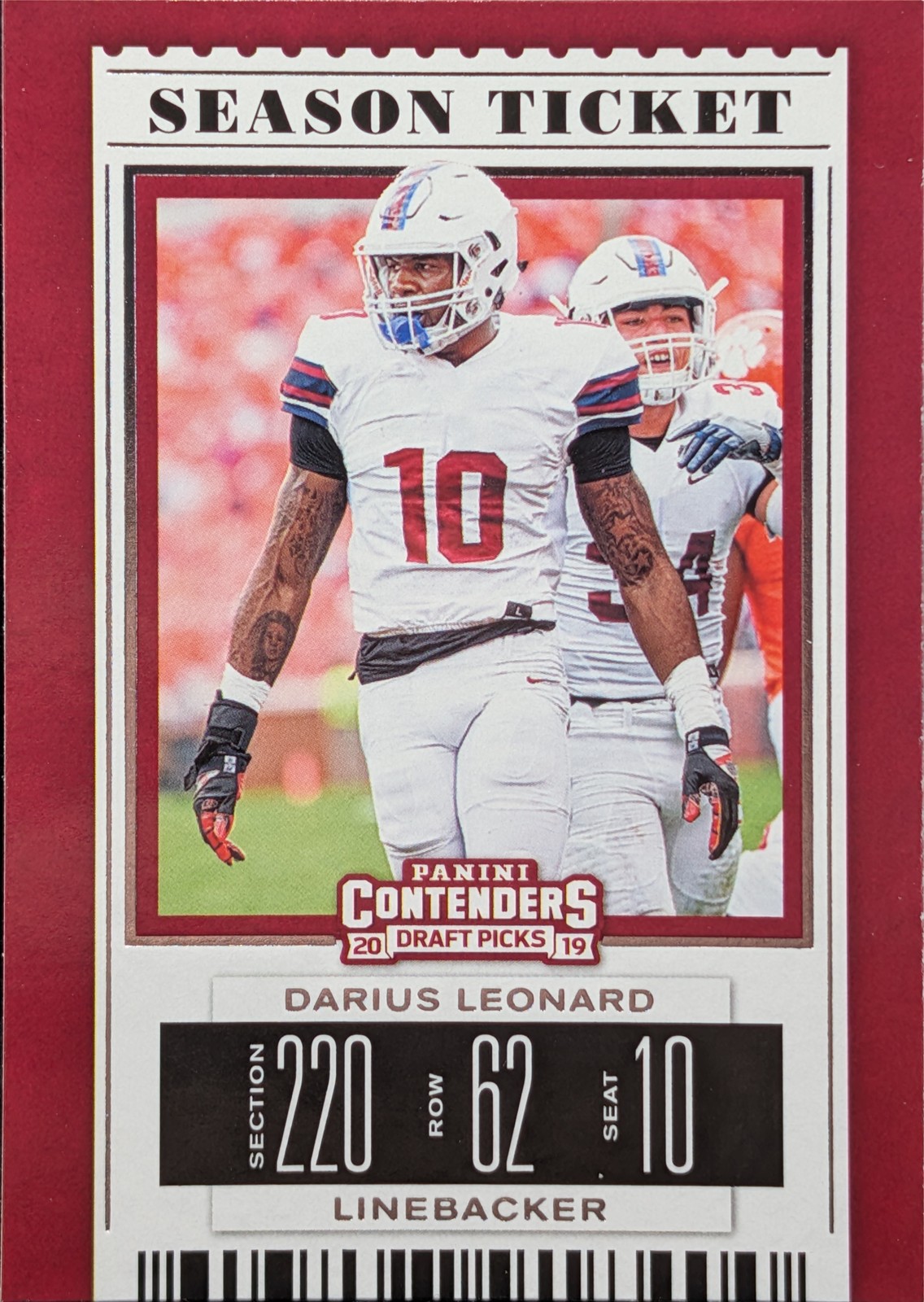 2019 Panini Contenders Draft Picks Collegiate #27 Darius Leonard