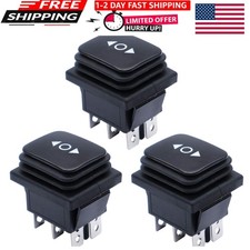 3Pcs Waterproof Momentary Rocker Switch On /Off/ On , DC 12V 10A Toggle Power B