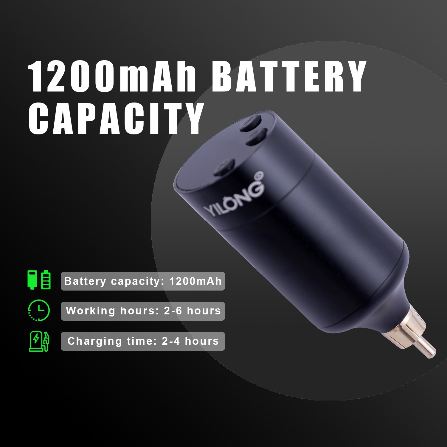 Tattoo Kit Wireless Tattoo Gun with 2×1200Mah Power Supply 20Pcs Tattoo Needles