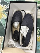 Gucci Men Black GG Canvas Espadrilles size 8