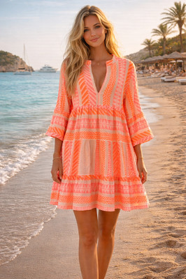    IBIZA Kleid Boho-Chic Original, 100% Baumwolle, Gr. M, NEU