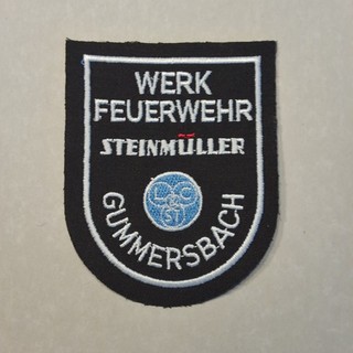 Ärmelabzeichen Patch Werkfeuerwehr Betriebsfeuerwehr Steinmüller Gummersbach