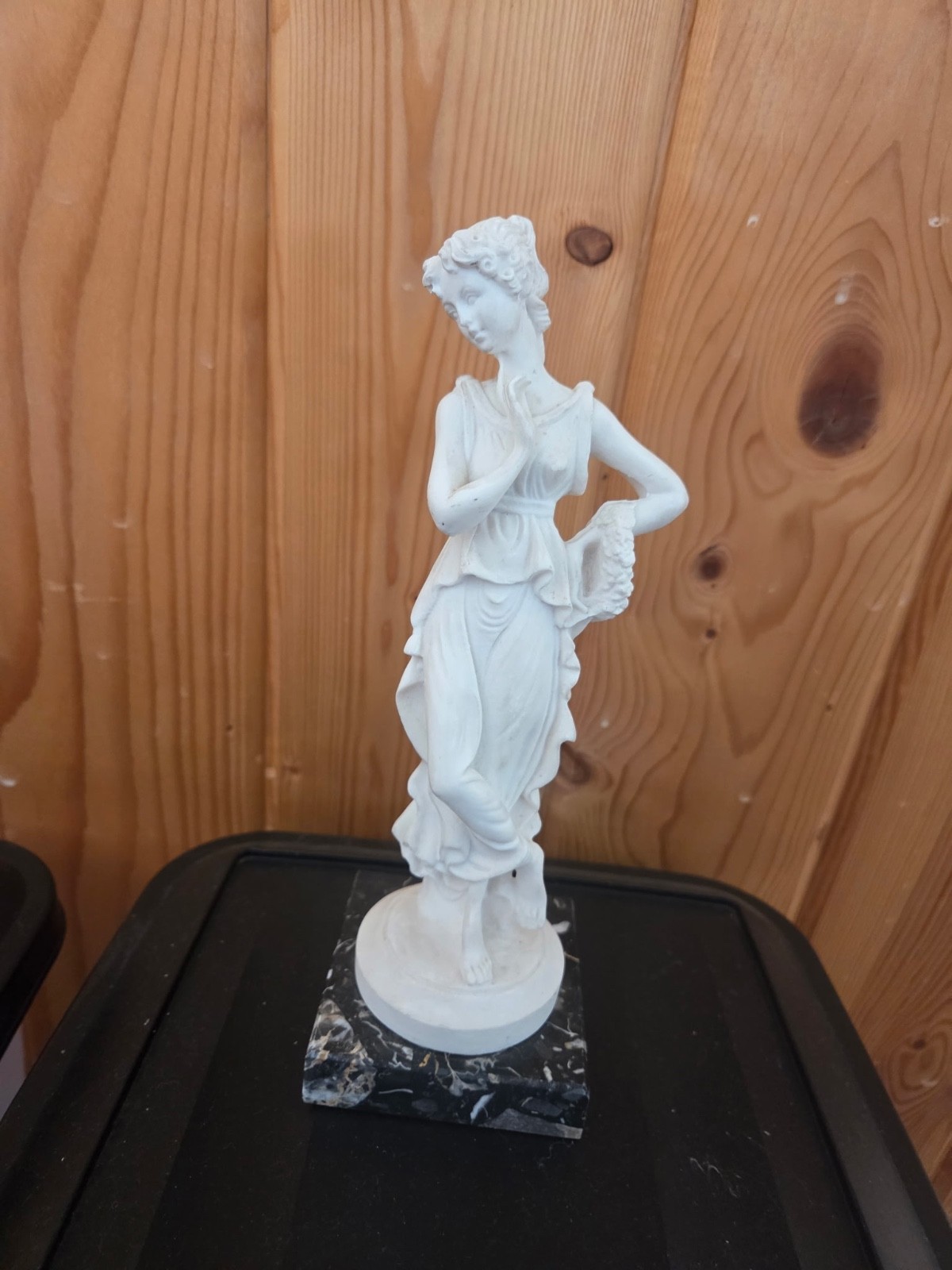 Vintage Resin  Goddess / Woman Figurine with Marble Base