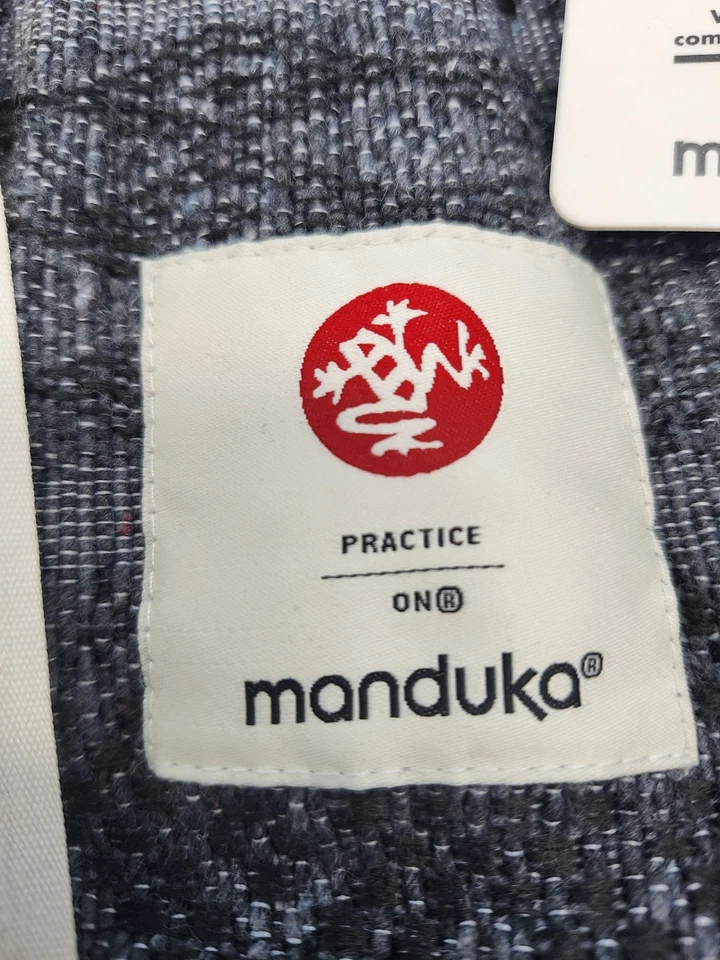 Manta de yoga de algodón Manduka 66x82 gris + estera de yoga lavado y refresco spray lavanda Foto 2 de 4