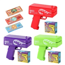 Money Shooter Playing Spray Cash Toy Gun Prop Bill Dispenser Shooter 100 Pcs