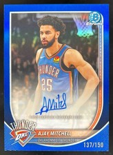 2025 Bowman Ajay Mitchell Chrome Auto Blue Refractor /150 #BCA-AL Thunder
