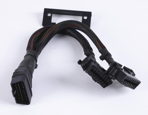 Underdash OBD2 Splitter Y Cable OBDII 1 Male to 2 Female Small, Black  - Picture 5 of 7