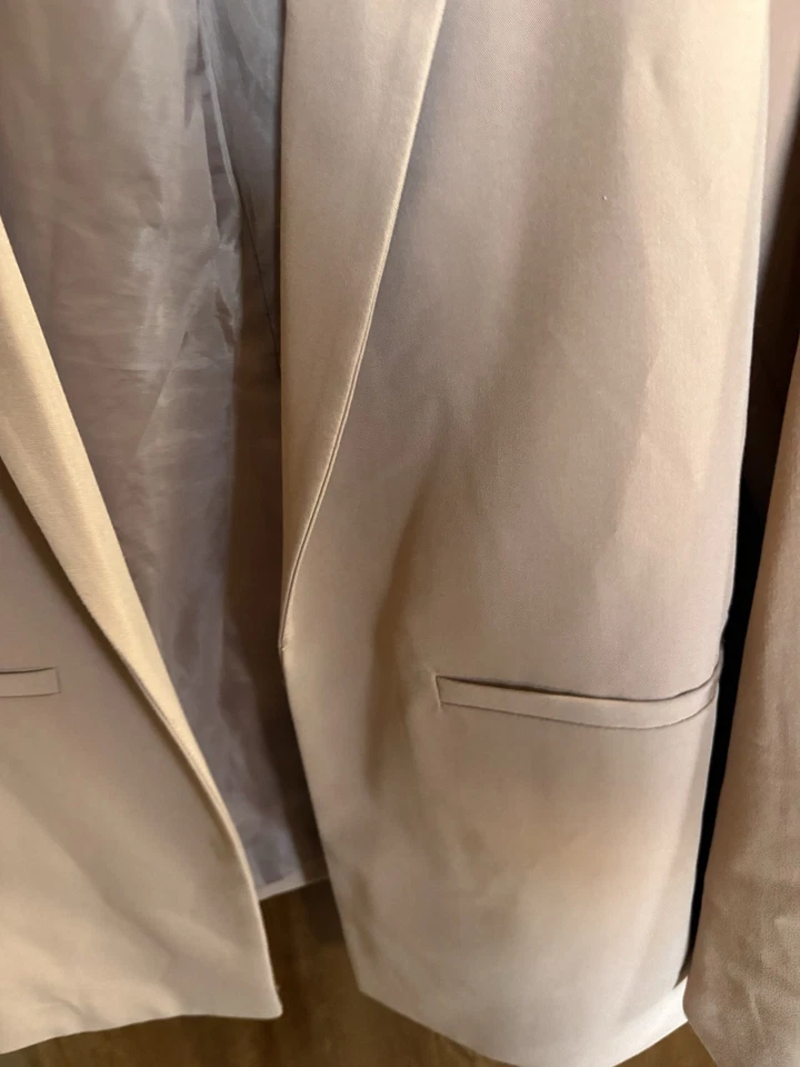 Blazer Traje Chaqueta Worthington Mujer Talla Grande Beige Taupe Otoño Acción de Gracias Foto 3 de 4