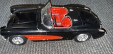 1957 Corvette Black And Red 118 Diecast By Burago