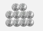 Lot of 10 - 2026 $1 American Silver Eagle 1 oz BU -US