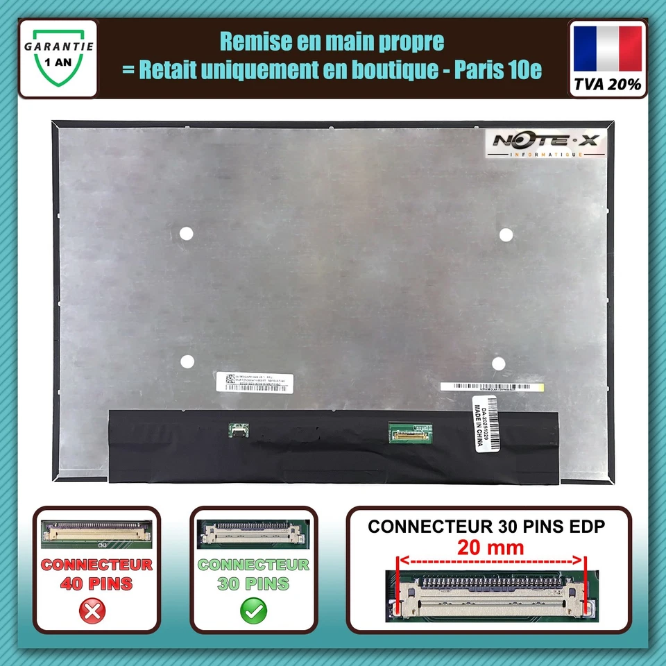 ÉCRAN LCD 16.0" NEUF POUR BOE NV160WUM-N41 V8.0 WUXGA IPS PANNEAU MAT - Photo 2/2