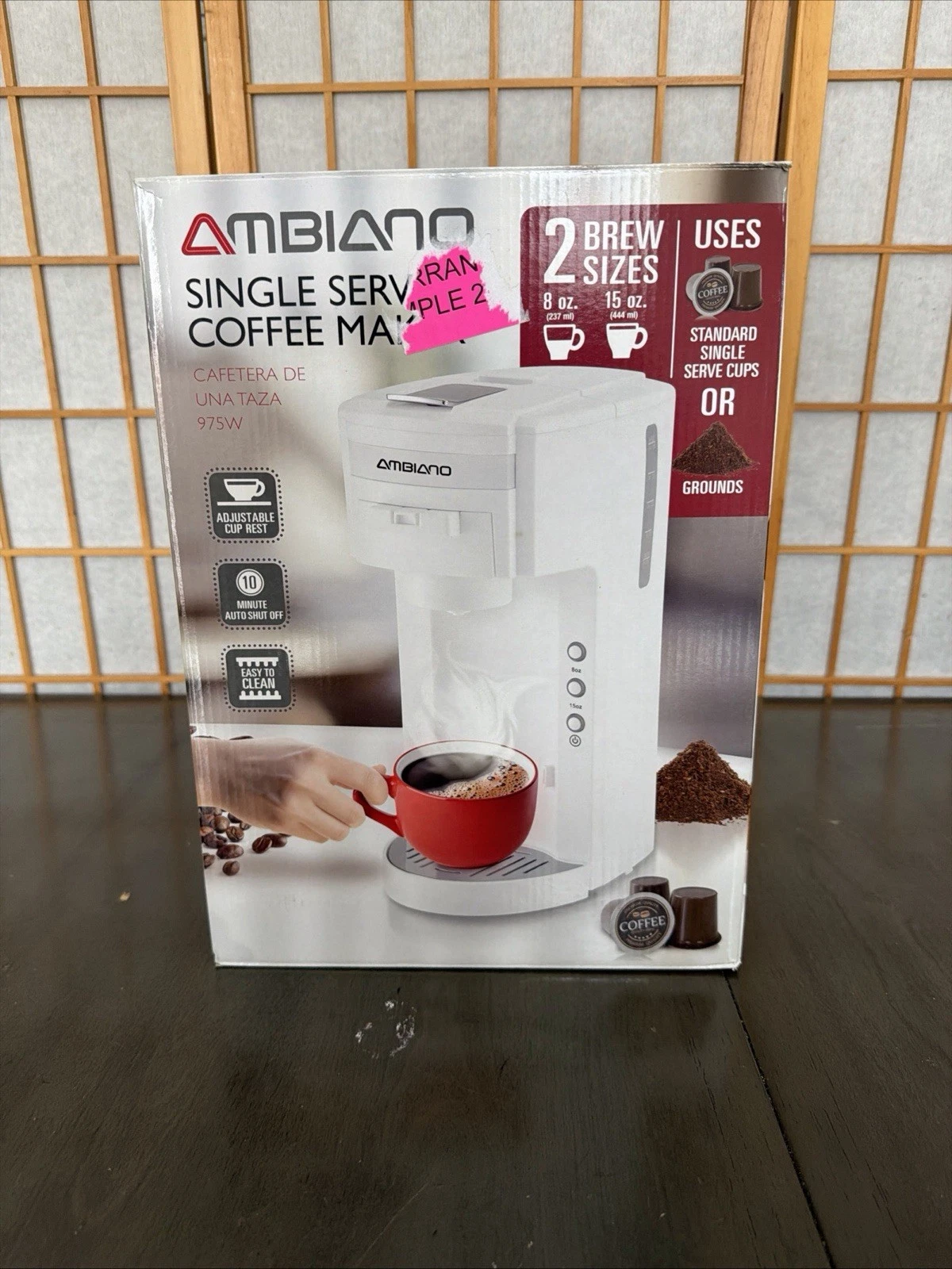 Ambiano Single Serve Coffee Maker White
Opens in a new window or tab
