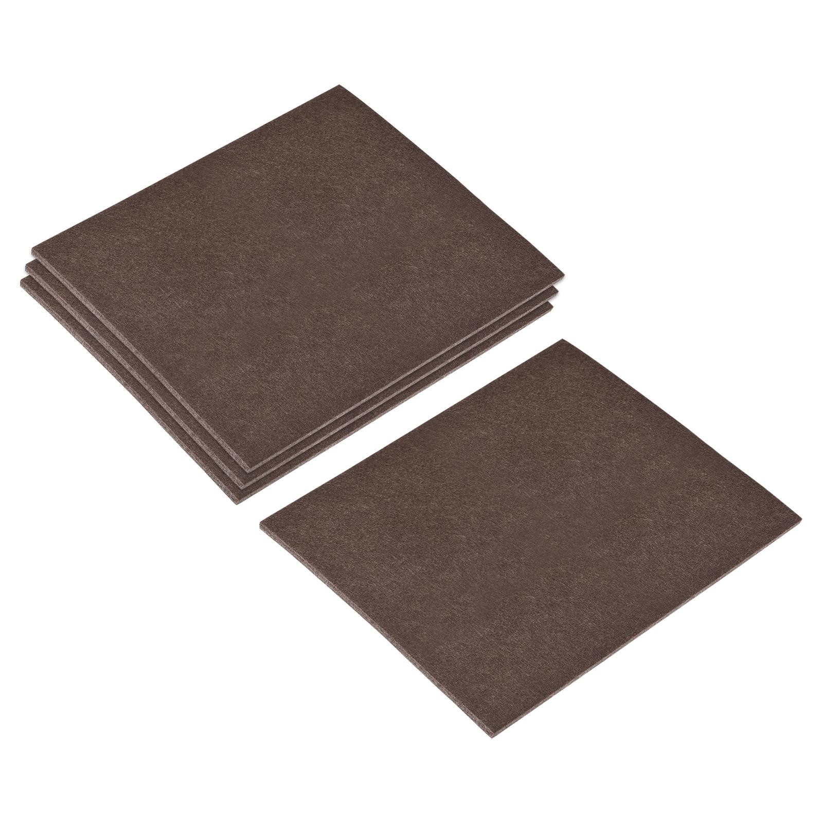 Fieltro Muebles Almohadillas 200mm x 180mm Cuadrado Piso Protectores Marrón 8uds