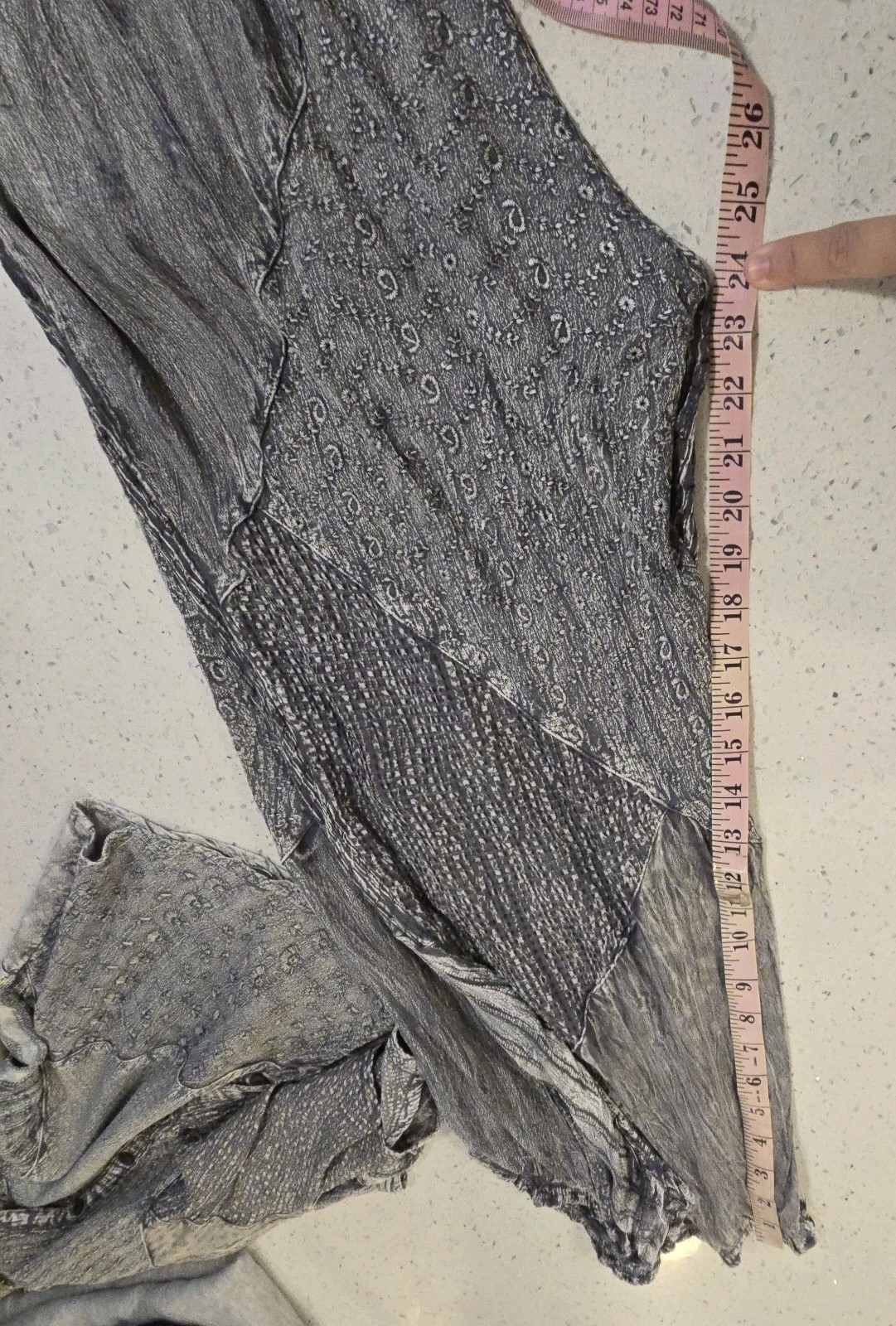 Sacred Threads Vintage Gray Patchwork Outfit Boho… - image 9