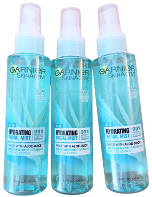 Garnier SkinActive Hydrating Facial Mist with Aloe Juice 4.4 oz 3 Bottles