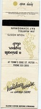 Holiday House and Garden Court, Saint Petersburg, Florida Matchbook