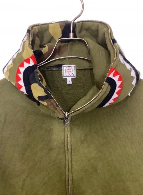 A BATHING APE (BAPE) Felpa con cappuccio e zip Ape 1st Shark uomo full zip nera usata