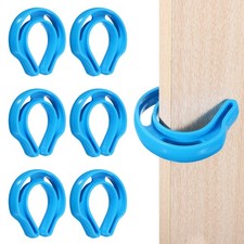 6 PCS Door Pinch Guard, Door Slam Stopper Finger Slam Preventer, Blue