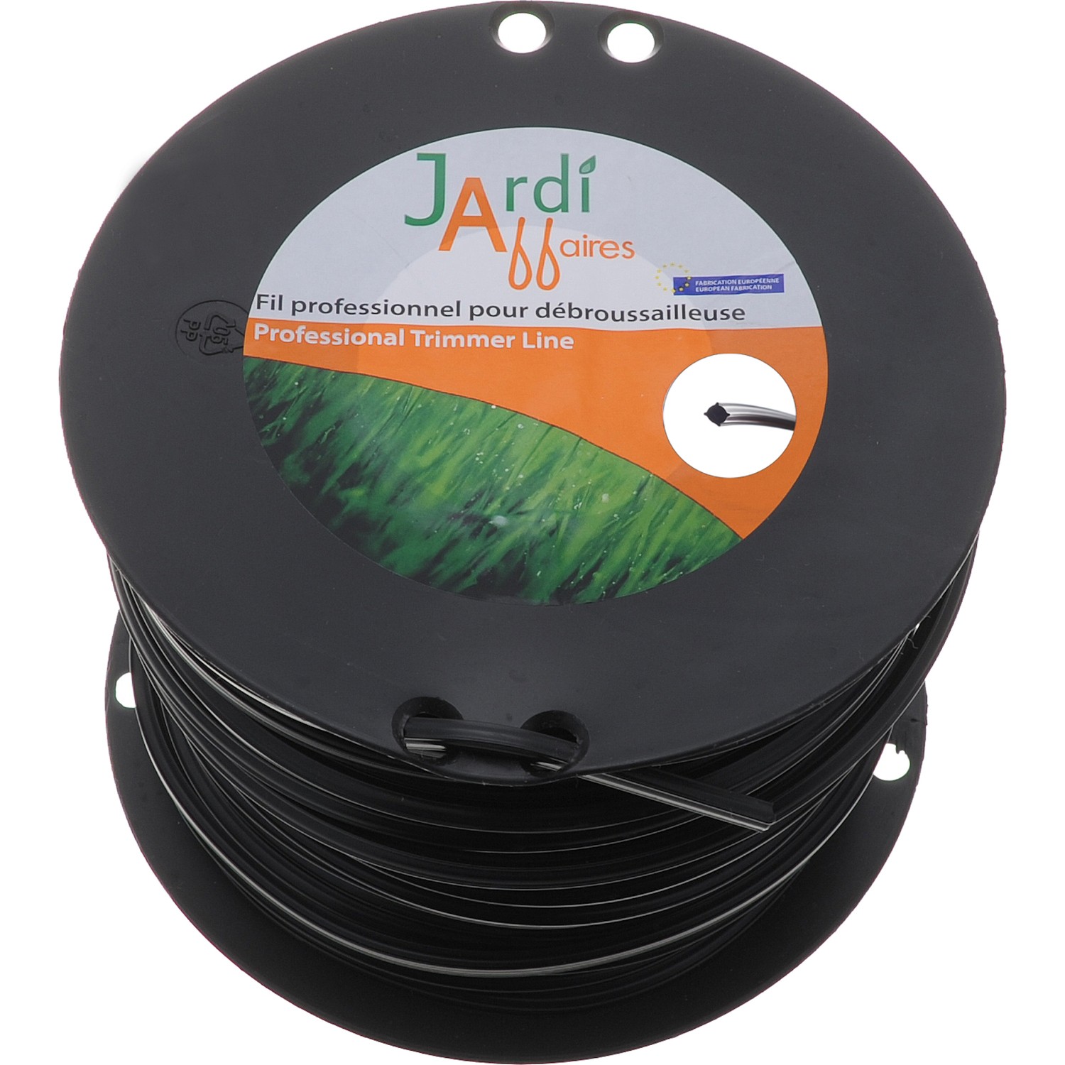 Fil Débroussailleuse Pro Carré 4mm x 64m - Bobine Haute Résistance pour Herbes Hautes