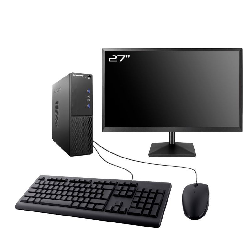 PC Lenovo S500 SFF Ecran 27" Intel I3-4130 RAM 8Go SSD 250Go Wifi W11