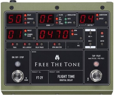 Free The Tone FLIGHT TIME FT-2Y《Delay》[WEB SHOP LIMITED]