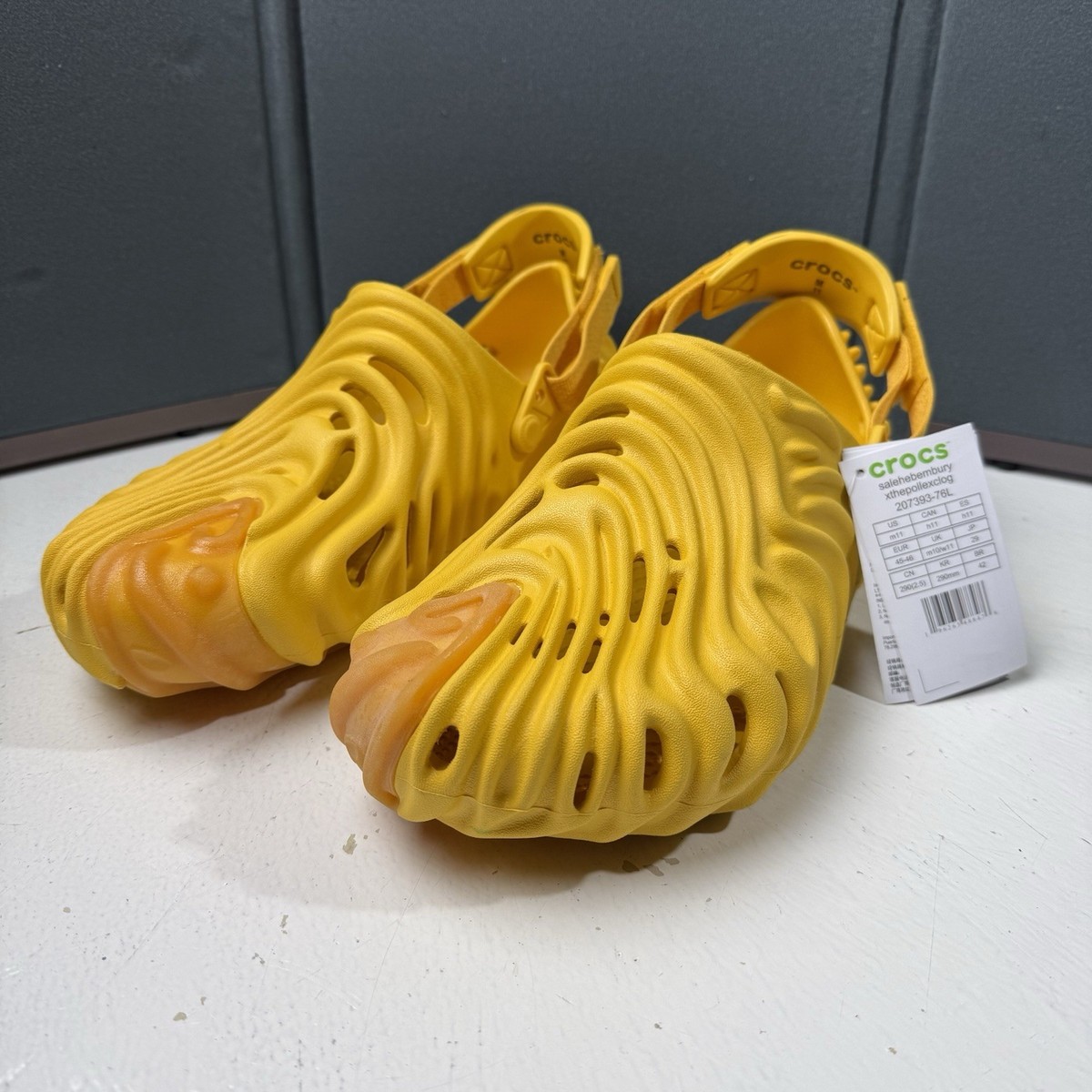 Salehe Bembury X Crocs Pollex Clog Men's Size 11 Yellow Designer