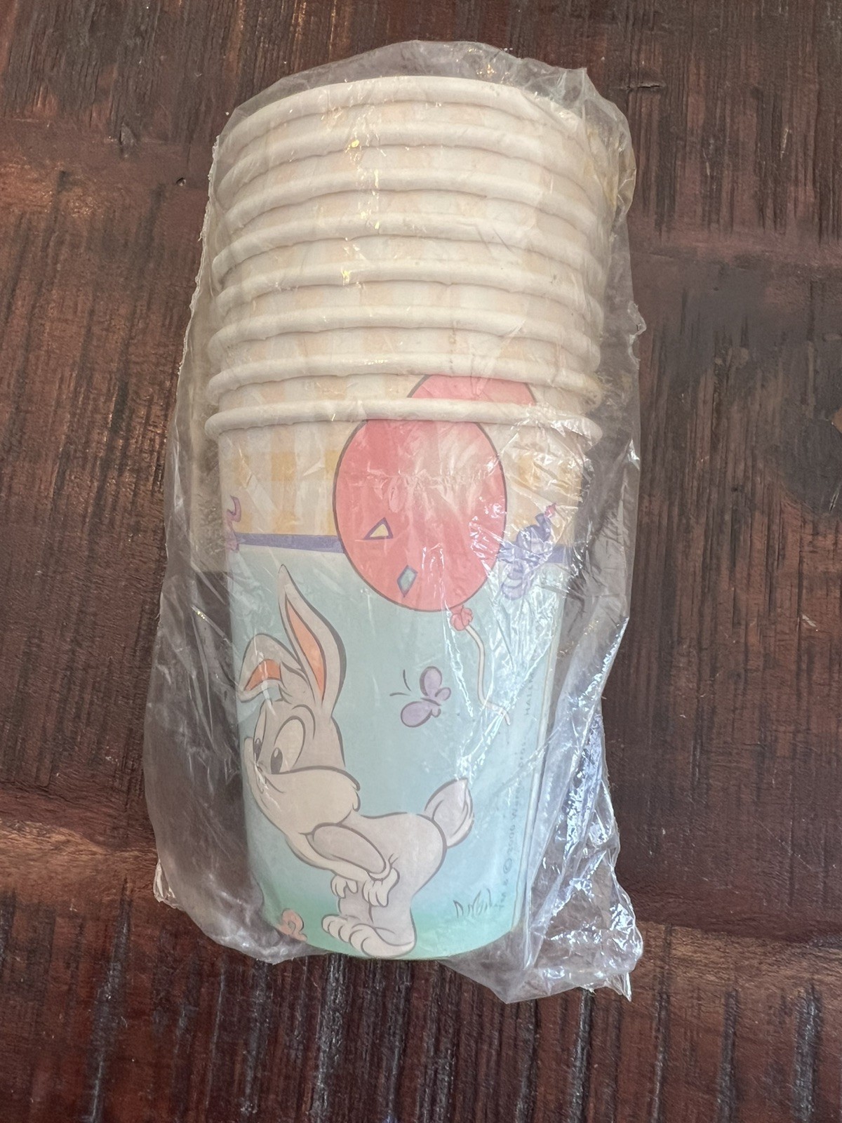 NOS Vintage 2000 Baby Looney Tunes 1st Birthday Taz Bugs Tweety Pastel Balloons