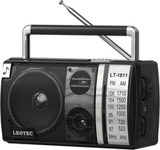AM FM Radio, Portable Bluetooth Radio, Plug in Wall or Battery Operated Best Rec
