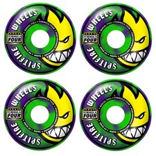 Spitfire Skateboard Wheels 56mm F4 99A Radial Full Neon Green/Purple