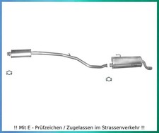 Auspuffanlage für Peugeot 206, 206 CC 1.6 80KW Auspuff Endtopf Mitteltopf