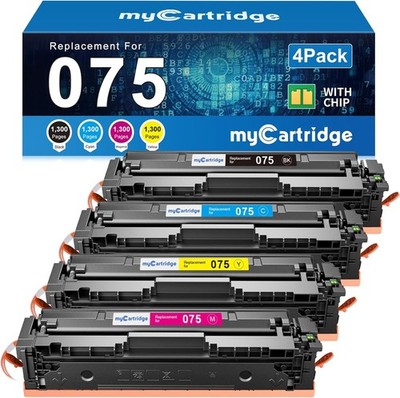 Toner Cartridge for Canon 075 /075H CRG-075 for Color imageCLASS Printers 4 Pack