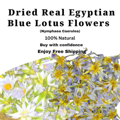 Natural Egyptian Blue Lotus Flowers | Nymphaea Caerulea  1 oz  Ships from Ceylon