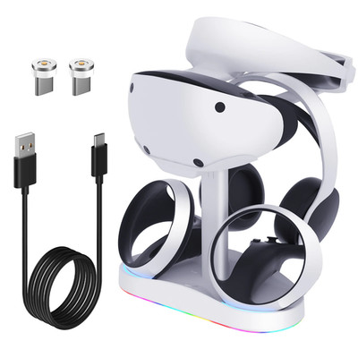 Controller Charging Dock for PS5 VR2 Charging Station with VR Headset Holder Dis