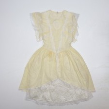 Gunne Sax Jessica McClintock Vintage 80s Girls Lace Dress Size 12 Yellow