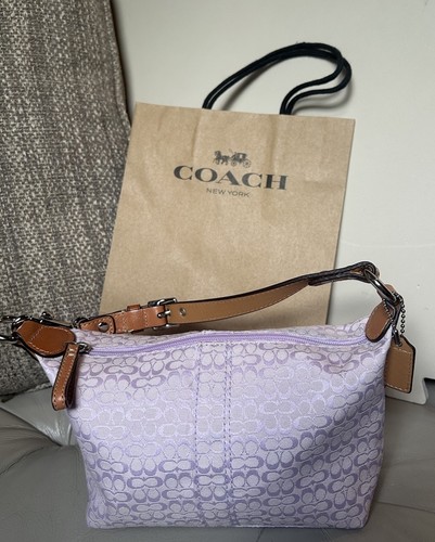 COACH Z Soho Mini Signature Top Handle Lilac Bag | Pastel Color Y2K Style - Picture 2 of 13