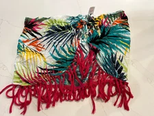 Women's Side-Fringe Cover Up Sarong - Sihade & Shore Colorful Medium