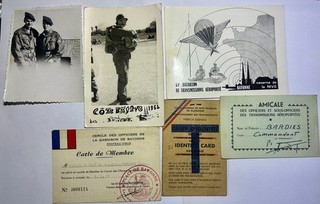 Lot documents Colonel Bardies 11e Choc et Transmissions Aéroportés Parachutiste