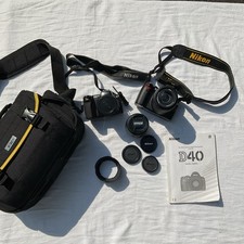 Nikon D40 Digital SLR Camera Bundle w/ Coolpix 8700 Manual Bag