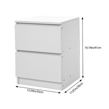 Wooden White Bedside Table Cabinets Modern Drawers Storage Bedroom Furniture UK