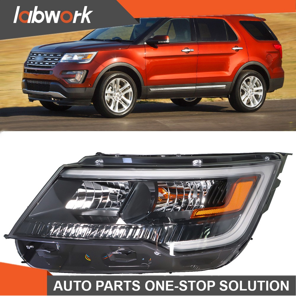 Labwork Headlight For 2016-2018 Ford Explorer Sport Halogen W/LED