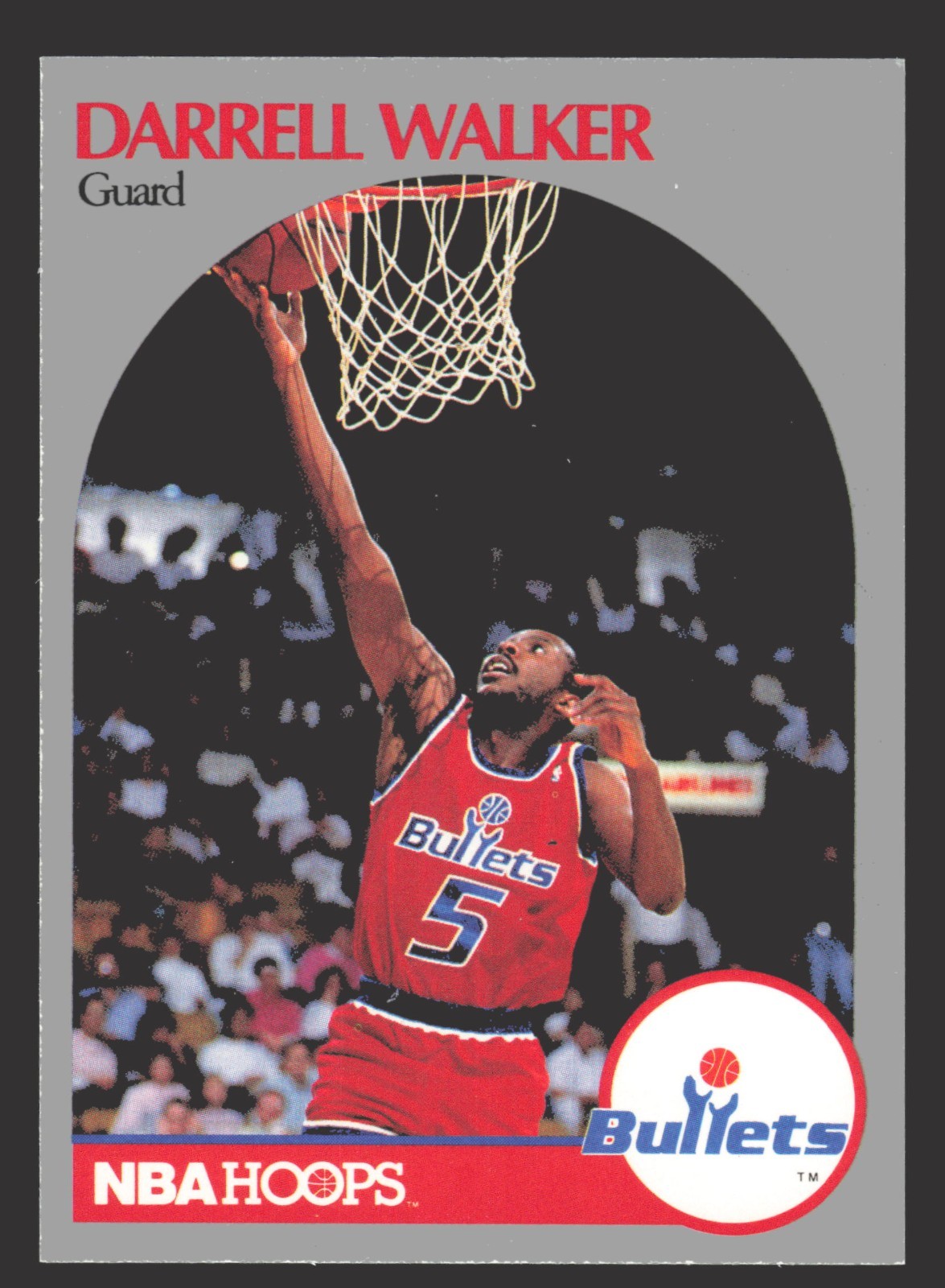 Darrell Walker 1990-91 Hoops #303 Washington Bullets NBA Basketball Card