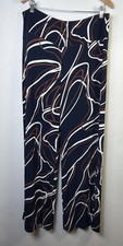 Chico's 2 travelers wide leg large 12 14 Black Brown Boho modern quiet luxury