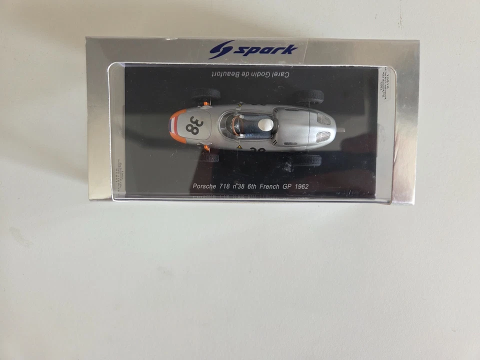 Spark 1/43 Porsche 718 C. Godin de Beaufort - #38 Gp di Francia 1962 - S1861 - Immagine 4 di 4