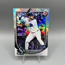 Tyler Locklear RC 2025 Bowman Retro Logo Foil SSP Case Hit Mariners #93
