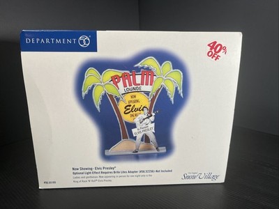 Dept  56 Snow Village ''Now Showing-Elvis Presley'' NEW